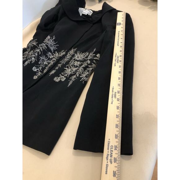 Ben Marc Women Black 2 Pc Skirt Jacket 16 Long Sleeve Formal Preppy Office Siren - Picture 8 of 12